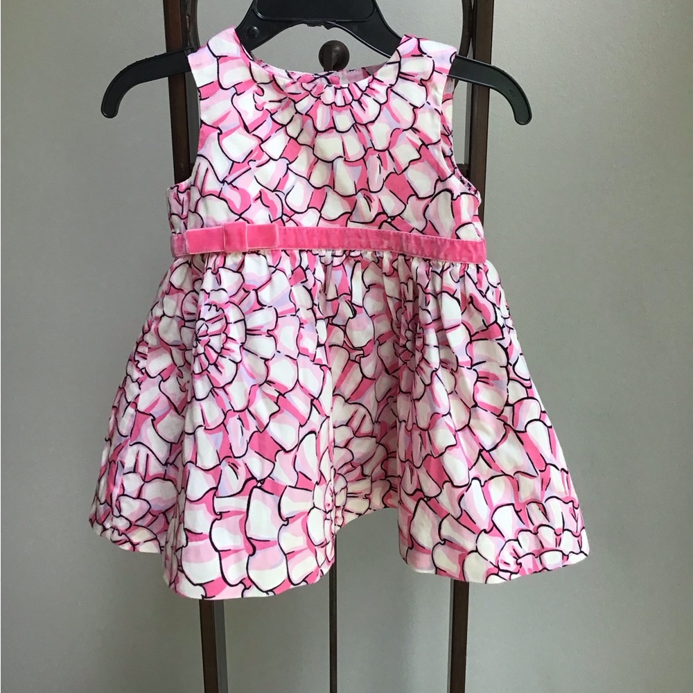 Lilly‎ Pulitzer EUC Girl Dress Floral Print Button Back Lined